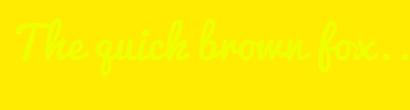 Image with Font Color F0FF00 and Background Color FFEC00